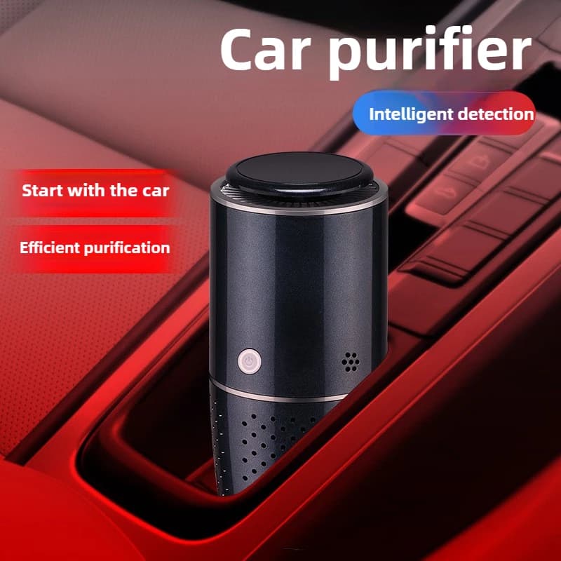 Purificatore d'aria per auto con ozono ed ioni negativi Eliminazione degli odori Filtro dell'aria Ricarica USB Rimozione formaldeide e ioni negativi