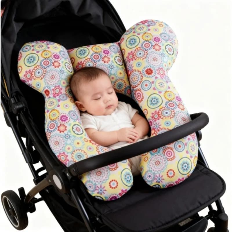 Cuscino da viaggio per bambini | Supporto per testa e collo per neonati per passeggino per seggiolino auto | Cuscino ergonomico modellante per la testa del neonato a forma di U
