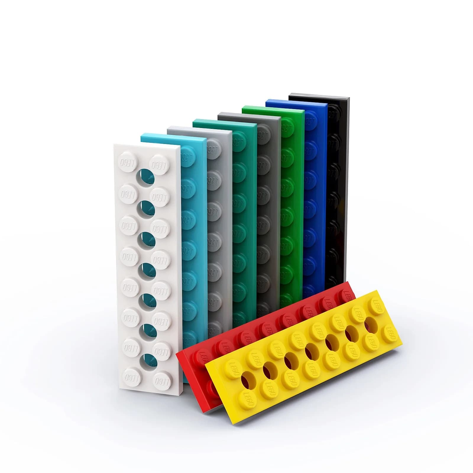 Small Particles 2x8 with 7-hole Board Building Blocks Moc Parts Science and Education Accessories 699 Compatible with Lego 3738
