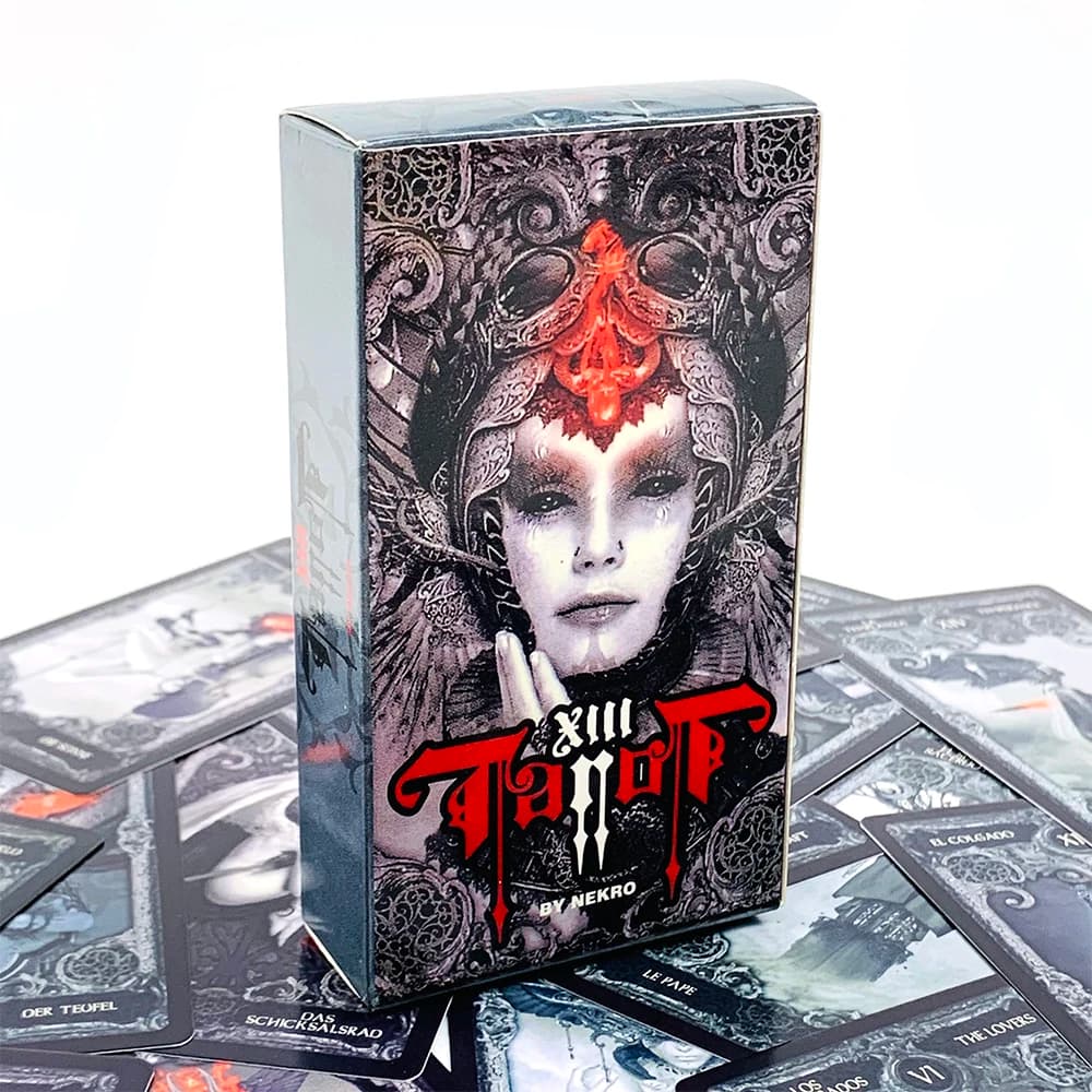 XIII Dark Tarot Cards Deck Board Game Mysterious Divination Edition Borad Playing Games, Holiday Games Leisure Party Card Game