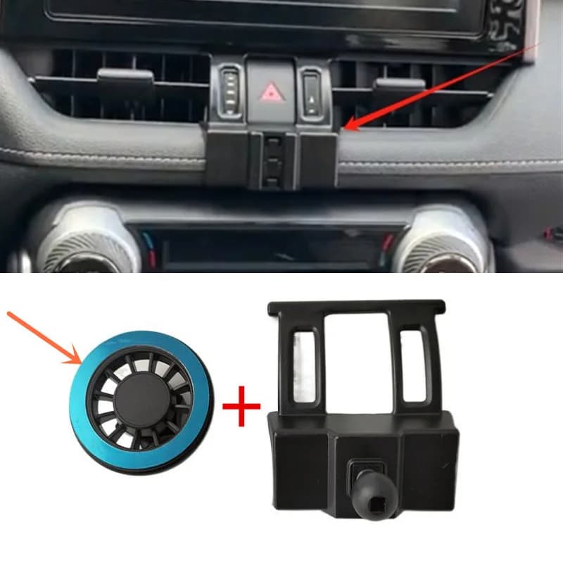 1Set Materiale ABS Per il 2019-2023 Toyota RAV4 RAV4 RAV 4 MK5 Speciale Auto Supporto Del Telefono Magnetico Staffa Fissa Del Basamento Mobile