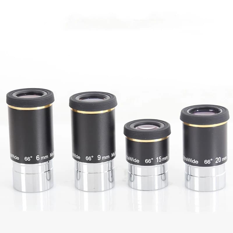 Angeleyes Oculare ultra grandangolare da 66 gradi 1,25 pollici UW6mm UW9mm UW15mm UW20mm Accessorio per telescopio astronomico planetario