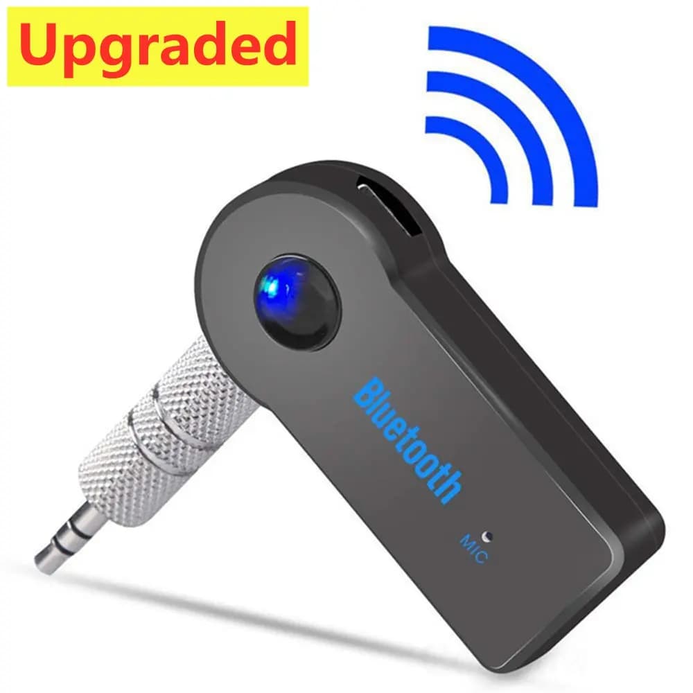 Ricevitore Bluetooth 5.0 per Auto con Jack AUX da 3,5mm, Trasmettitore Audio Stereo per Auto, Amplificatore per Altoparlanti, Adattatore Wireless con Microfono
