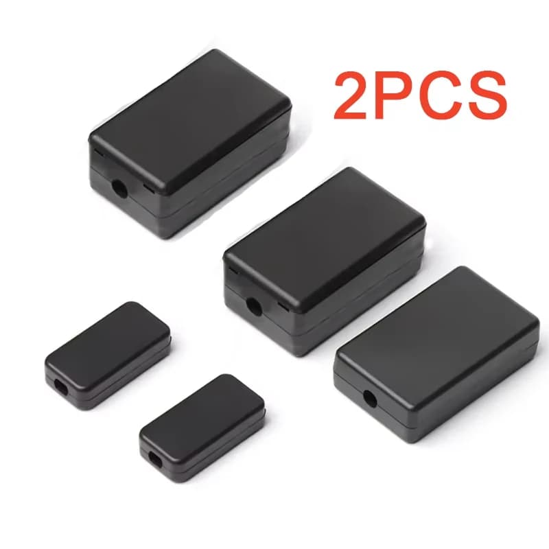 2PCS Plastic Waterproof Black Box DIY Housing Instrument Case Plastic Electronic Project Box Electric Supplies