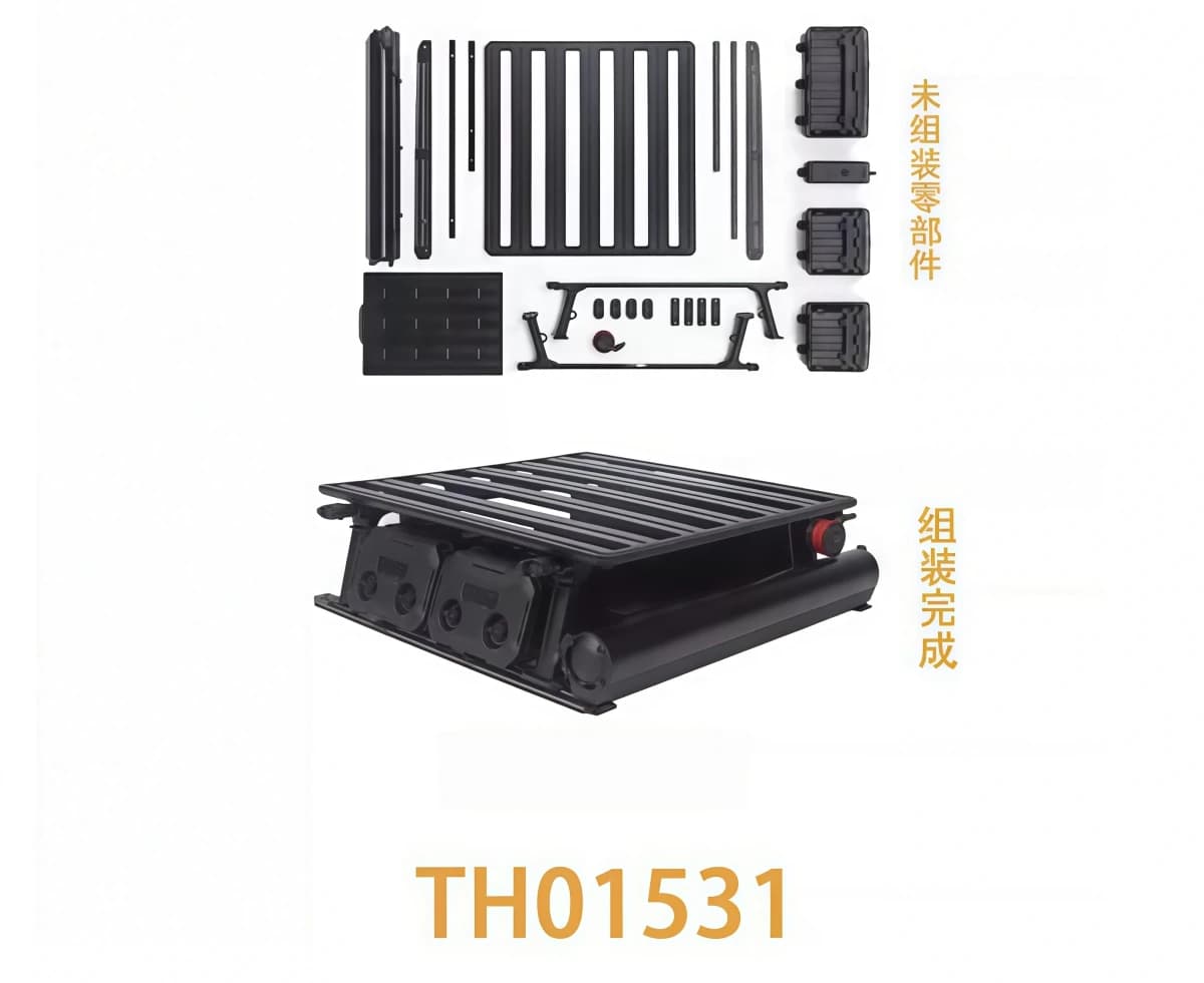 TH01531 Traction‑Hobby Rear Bed Luggage Rack Kit For 1/8 KM RAM‑T‑Rex F‑150 RC Crawler Truck Scale Simulation Upgrade Parts