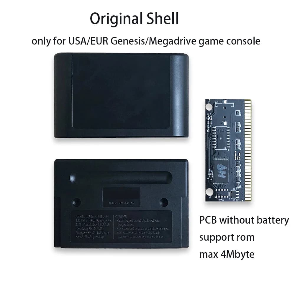 Cartuccia di gioco per MD FlashKit Card riscrivibile Electroless Gold PCB Card per Sega Megadrive Genesis Cartuccia per console per videogiochi