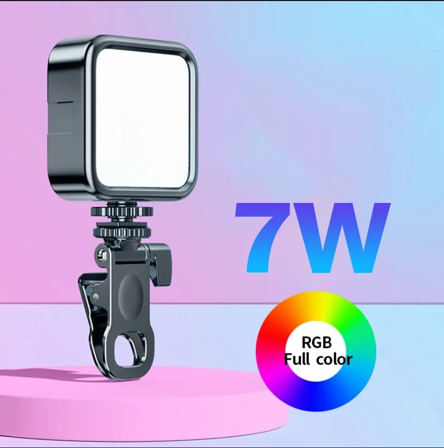 Luce di riempimento per telefono cellulare Mini luce a LED portatile Fotografia esterna portatile Treppiede Selfie Stick Luce di riempimento a LED per bellezza facciale