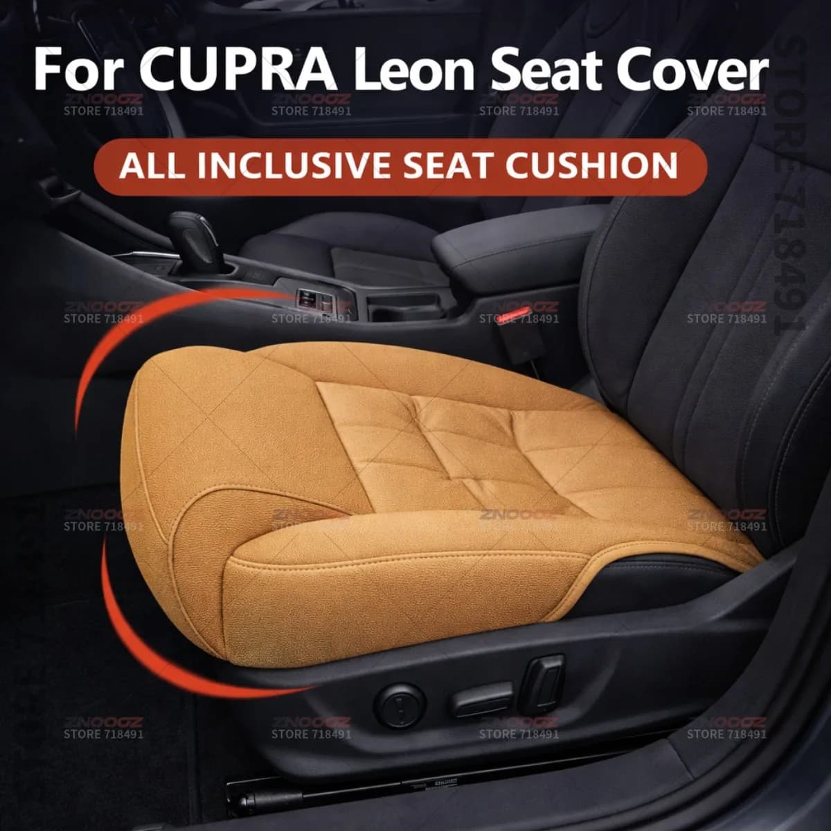Support for Auto Seat Legs, Extended Memory Foam Covers, Stretched Bearing, Interior Accessories for CUPRA Leon