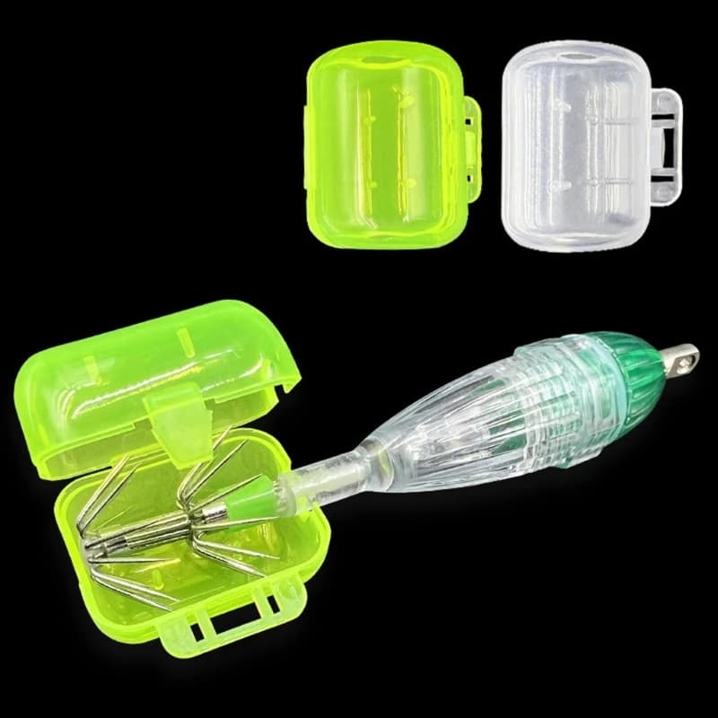 Squid Jig Hook Protective Cover Set for Tackle Box Storage, Plastic Hook Guard with Side Clip, 50 Pack for Anglers 24BD