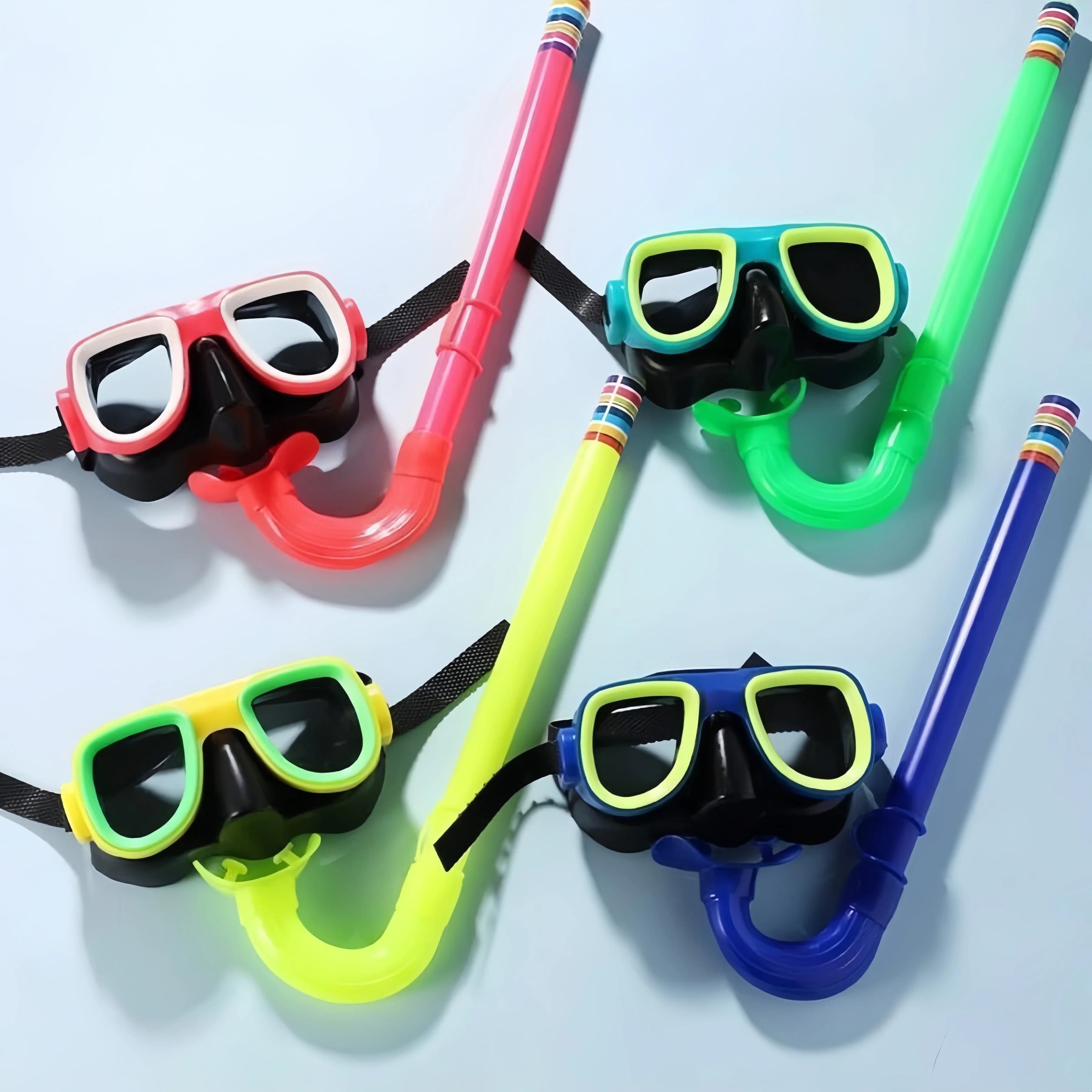 Maschera da snorkeling da 1 pezzo, con protezione per il naso, design antiappannamento, maschera da snorkeling con parte superiore asciutta, adatta per adolescenti