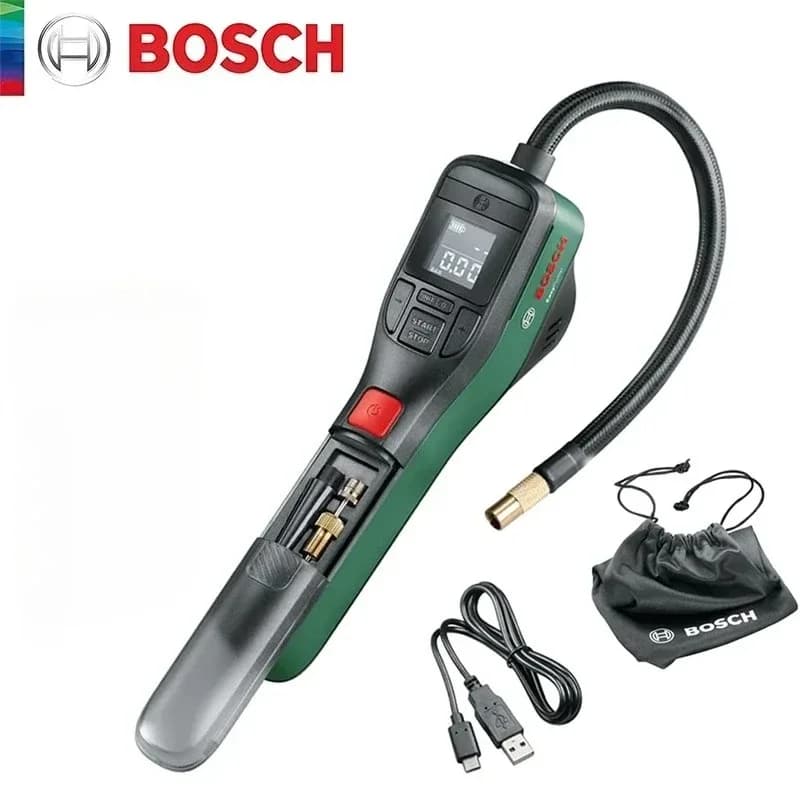 Bosch Electric Air Pump Portable Mini Tire Air Compressor with Led Display for Car Motorcycles Bicycle Swimring Tire Inflator