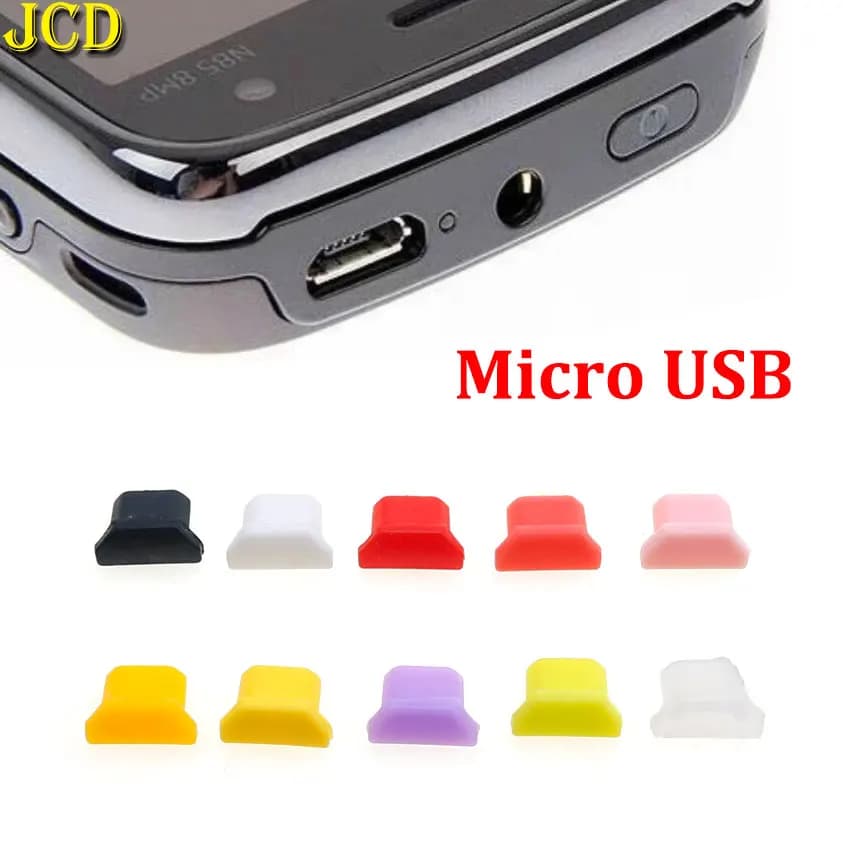 JCD 10 pz Micro USB Tappi Antipolvere In Silicone Porta di Ricarica Universale Dustplug Copertura Della Protezione Per Xiaomi Samsung Tappo Antipolvere