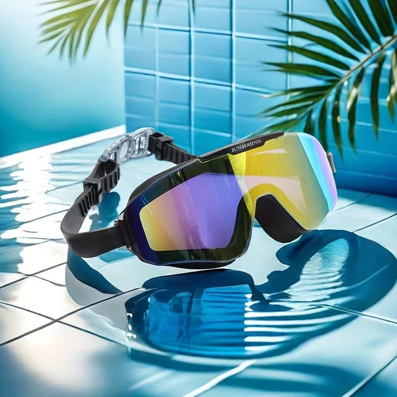New Electrolytic HD Swimming Glasses Water Glasses with Large Mount for Adults Silicone Strap PC Buceo Underwater Fishing Accessories