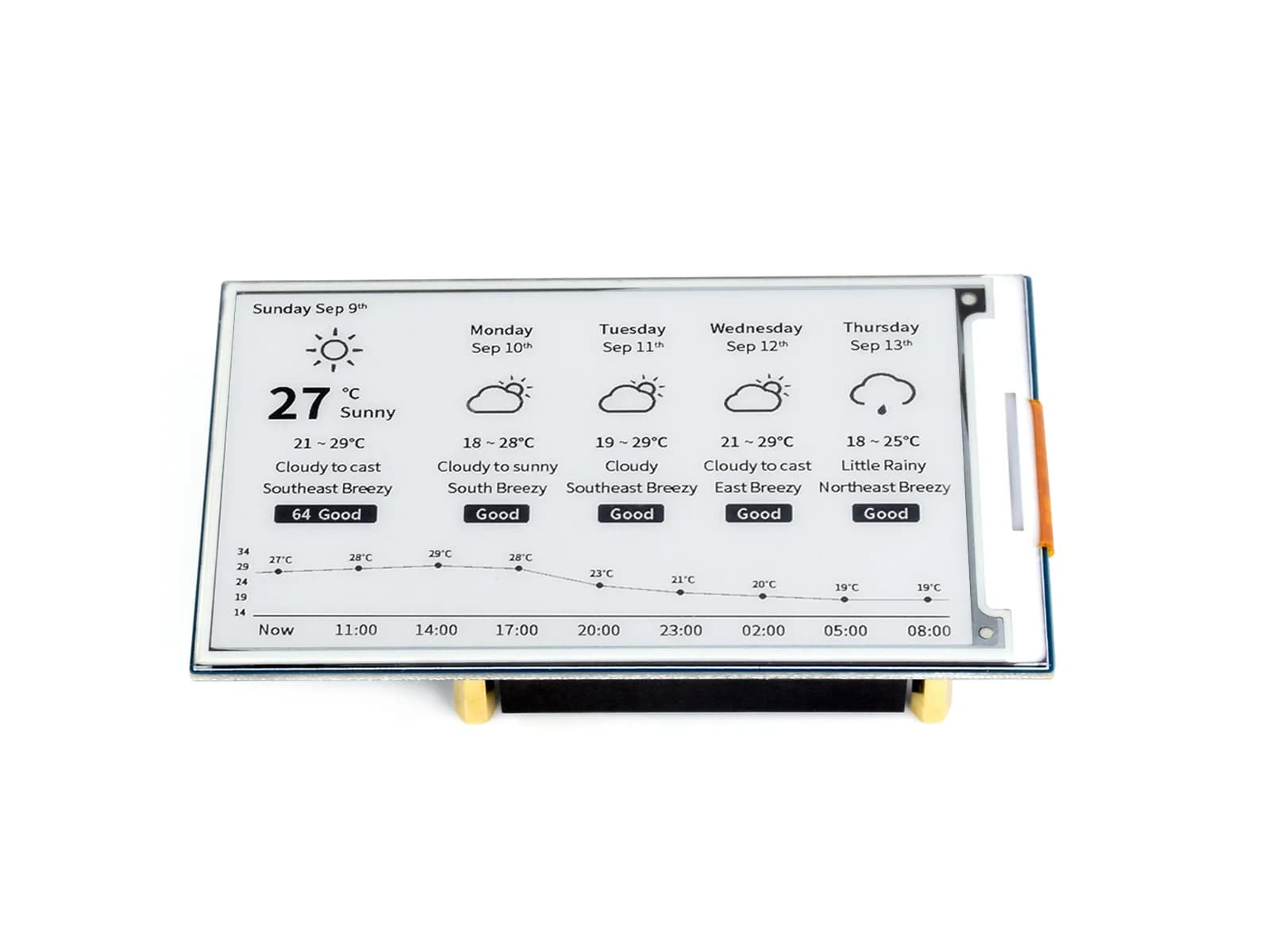 Waveshare 4.26inch e-Paper display HAT, 800x480, Black/White, SPI Interface Low Power, for Raspberry Pi/Jetson Nano/Arduino/STM3