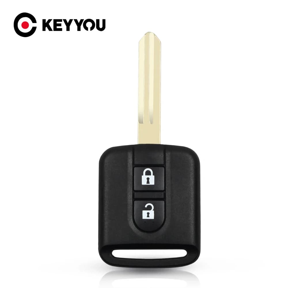 KEYYOU 2 pulsanti sostituzione chiave auto Shell FOB per Nissan Qashqai Navara Micra NV200 Patrol Y61 2002-2016 guscio chiave a distanza