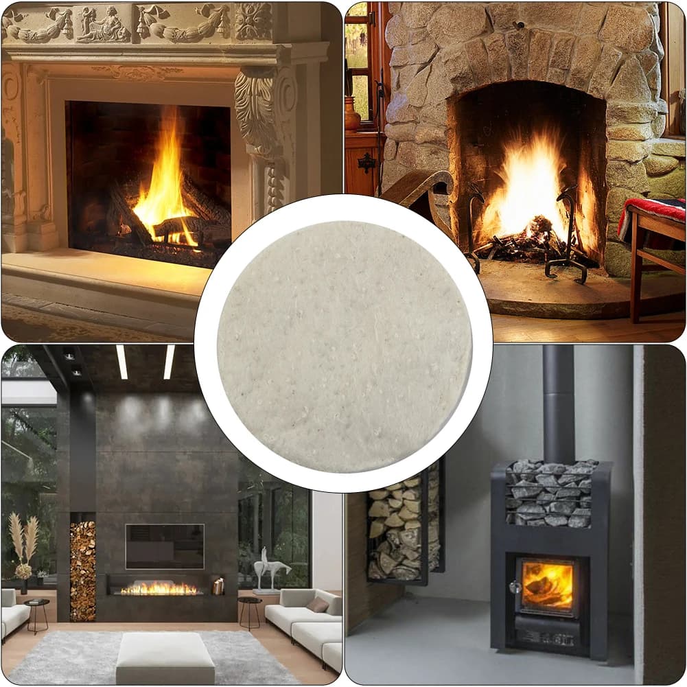 Calcium Magnesium Silicate Fibre Fireplace Firebox Safety Blanket for Gel Burner and Fireplace Ovens Heat Resistant up to 1206 C