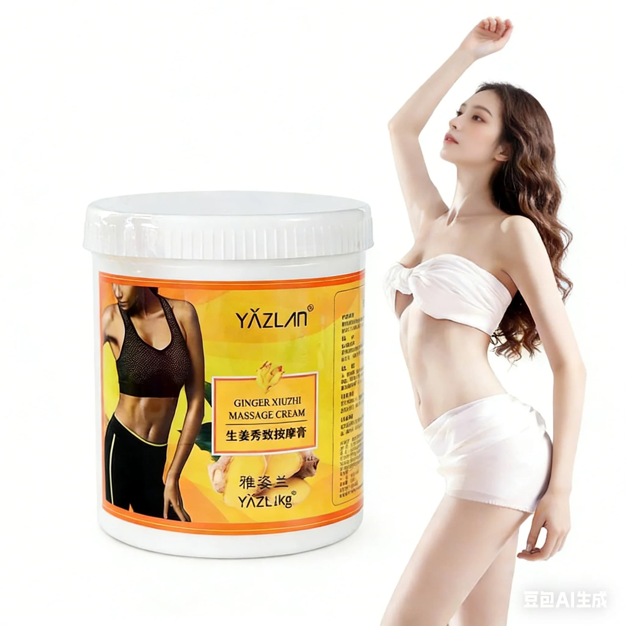 Ginger Essence Slim Massage Cream Deep Purification Body Face Massage Cream Skin Care 1000g