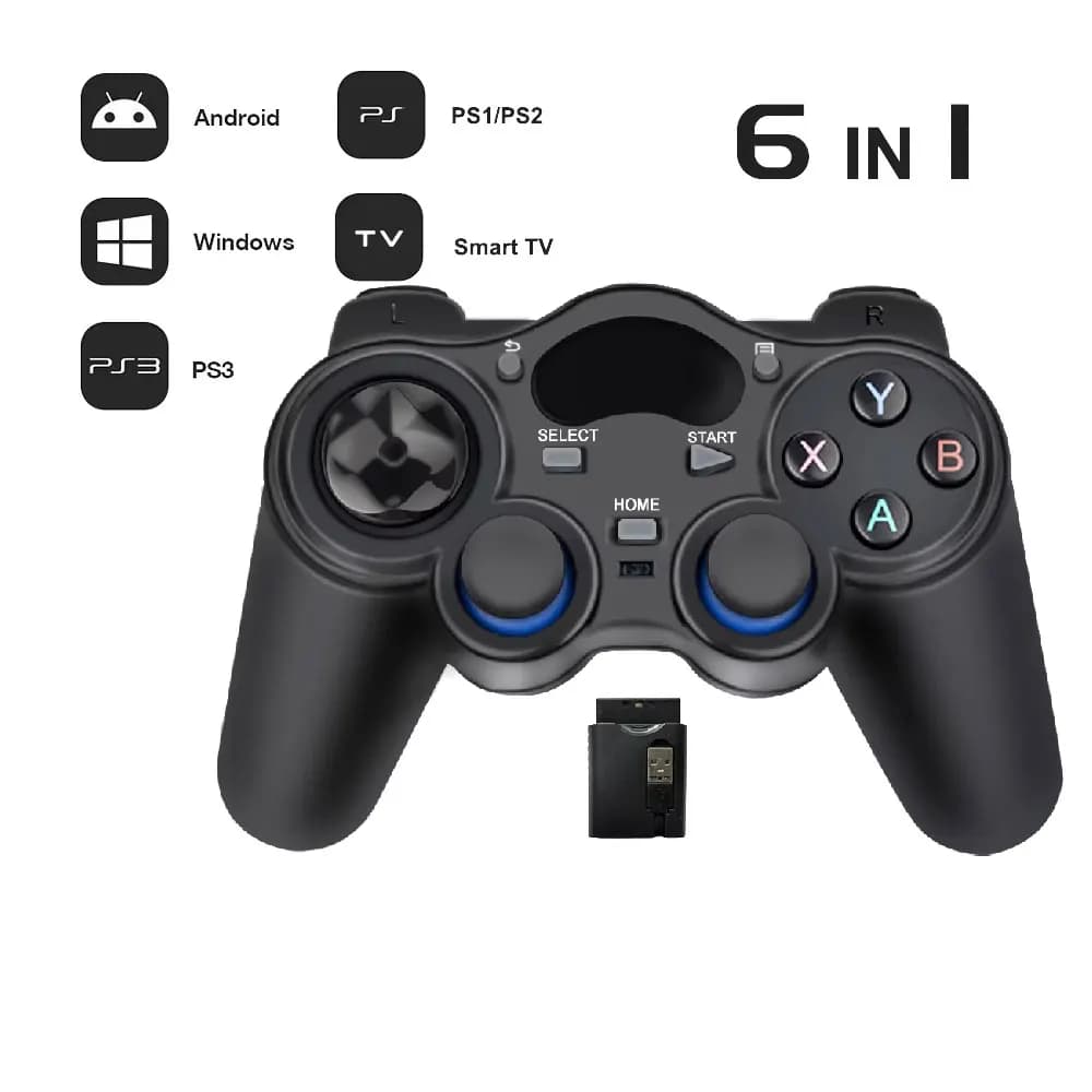 Controller di gioco per PS1 PS2 PS3 PC TV Android Giochi wireless 2.4GHz Controller Joystick Console Gamepad wireless per Playstation