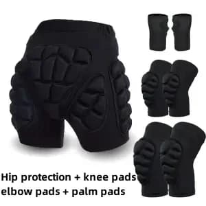 Pantaloni protettivi per l'anca da sci per bambini Scooter da ghiaccio Equipaggiamento protettivo sportivo con ginocchiere Gomitiere Polsi per ciclismo Pattinaggio Donna Uomo