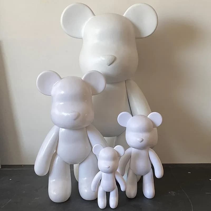 Vinile Orso violento Figura Statua Orso bianco Figurine Scultura Fai da te fatto a mano Pigmento fluido Bambola Giocattoli Decorazione Accessori da scrivania