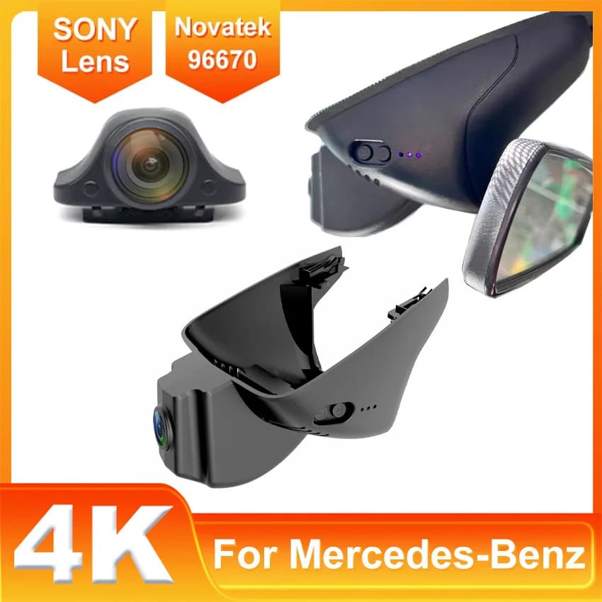 Plug And Play Wifi Car Dvr HD 2160P 4K Dash Cam Camera Recorder for Mercedes-Benz SMART for two forfou 2015-2019 For SMART 453