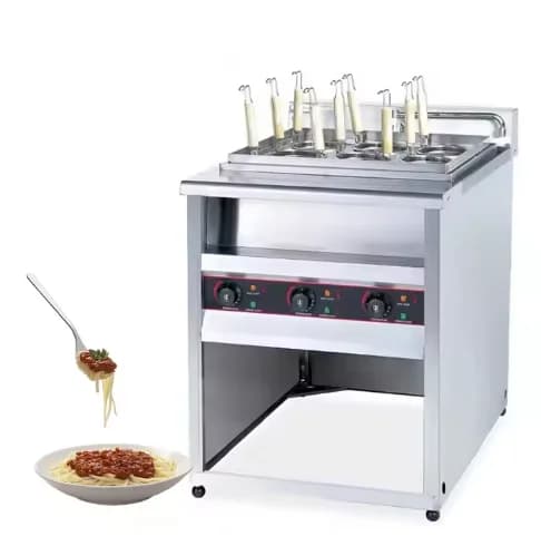 Nuovo Cuocipasta a Convezione a Gas Indipendente con 4 Cestelli, Cesto Profondo 70 cm, Macchina per Bollire Pasta e Patate con Mobiletto