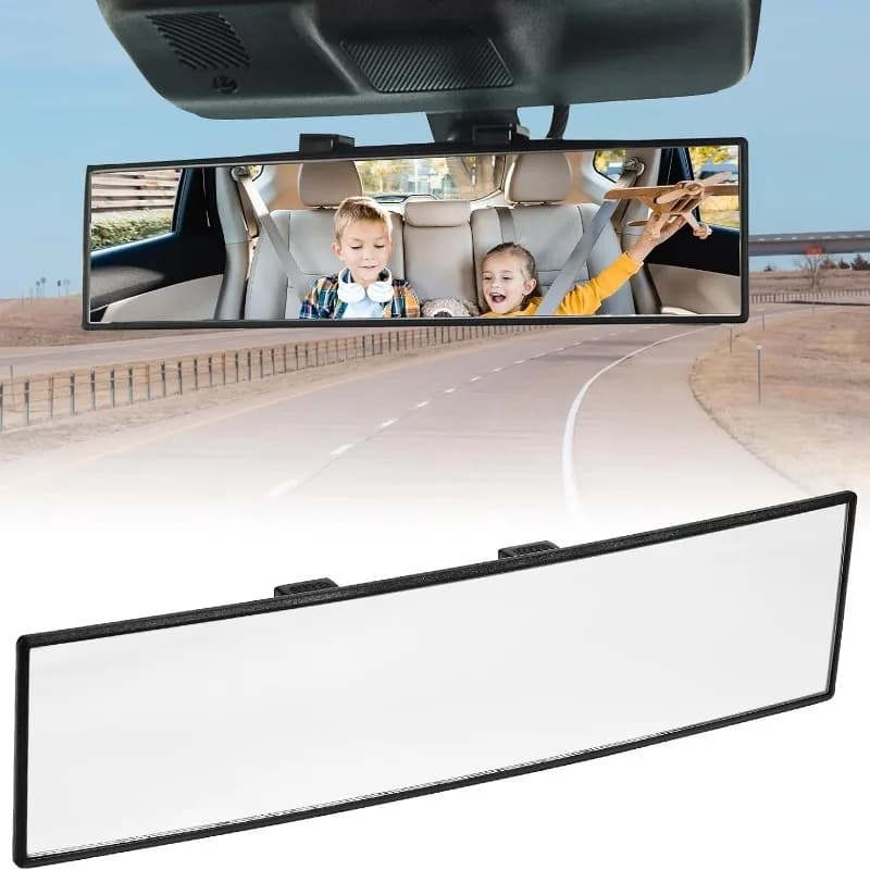 Specchietto retrovisore per bambini, Specchietto retrovisore ingrandito, Vista posteriore grandangolare con clip, Riduce efficacemente l'angolo cieco per camion SUV per auto