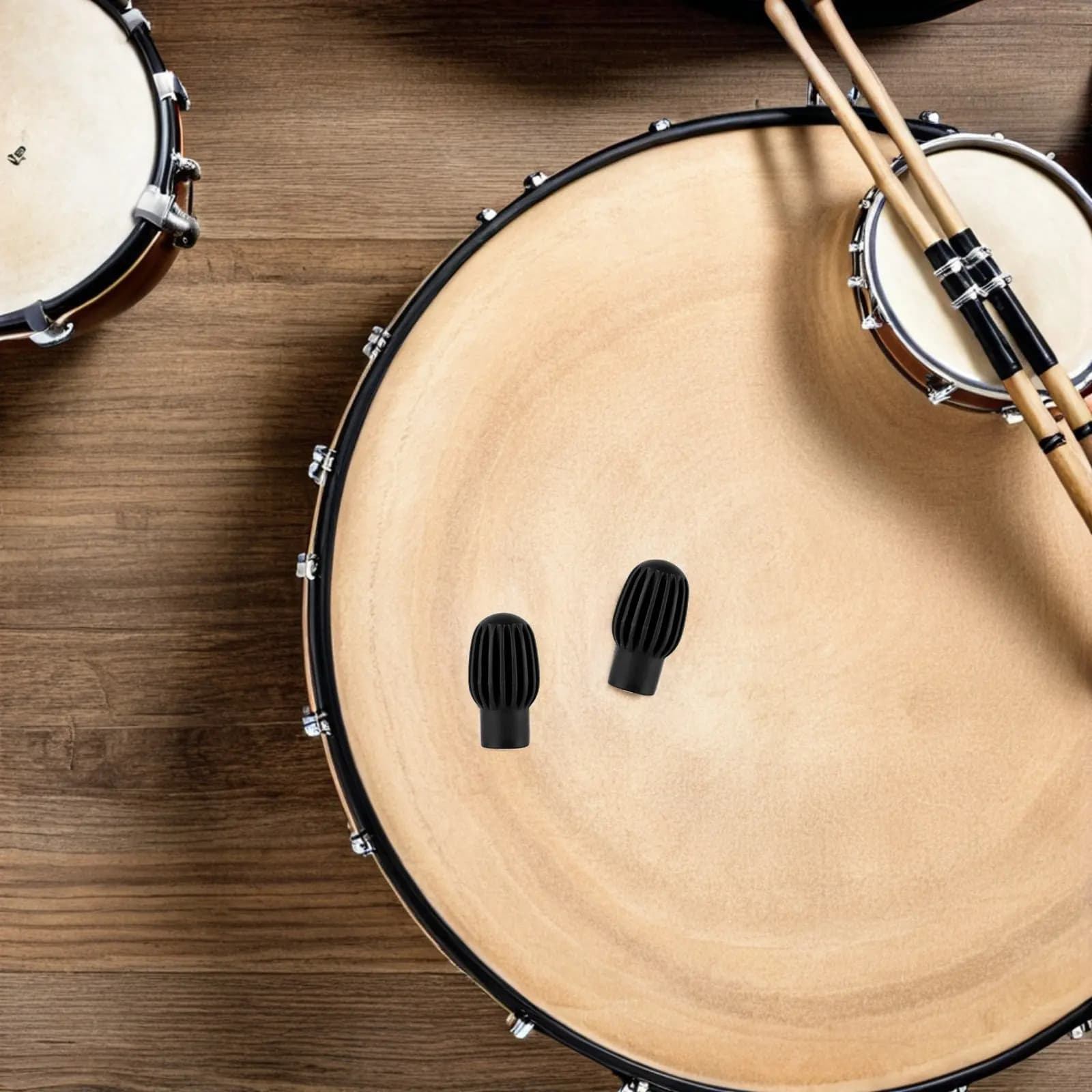 6 Pezzi Copri-Bacchette Silenziose in Silicone per Riduzione del Rumore, Accessori per Pratica Silenziosa di Batteria e Percussioni