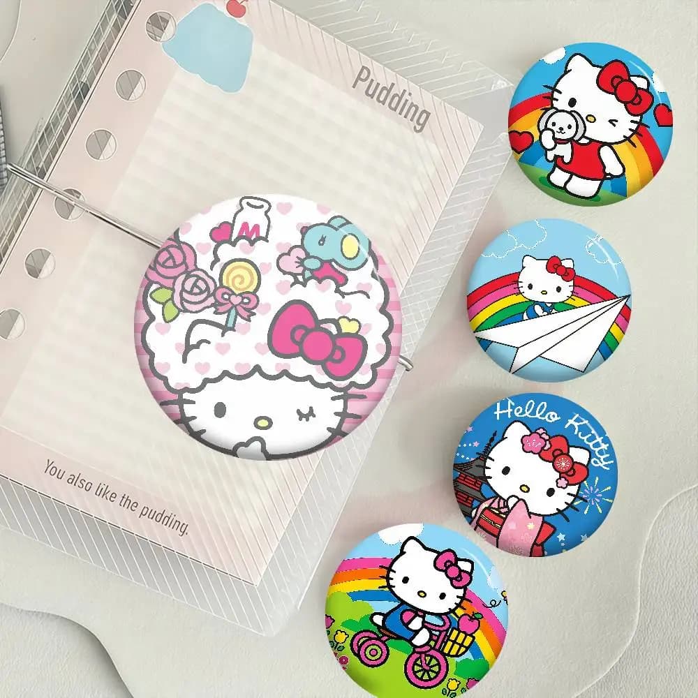 Spille Anime, Distintivi Cartoon Carini, Spille da Risvolto per Giacche e Jeans, Hello Kt-t, Accessori Regalo