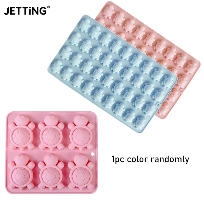 Stampo in silicone per tartaruga Tartaruga cartone animato Caramelle al cioccolato Budino Sapone Vassoio per cubetti di ghiaccio Decorazione per torte Cupcake Topper Cucina in resina