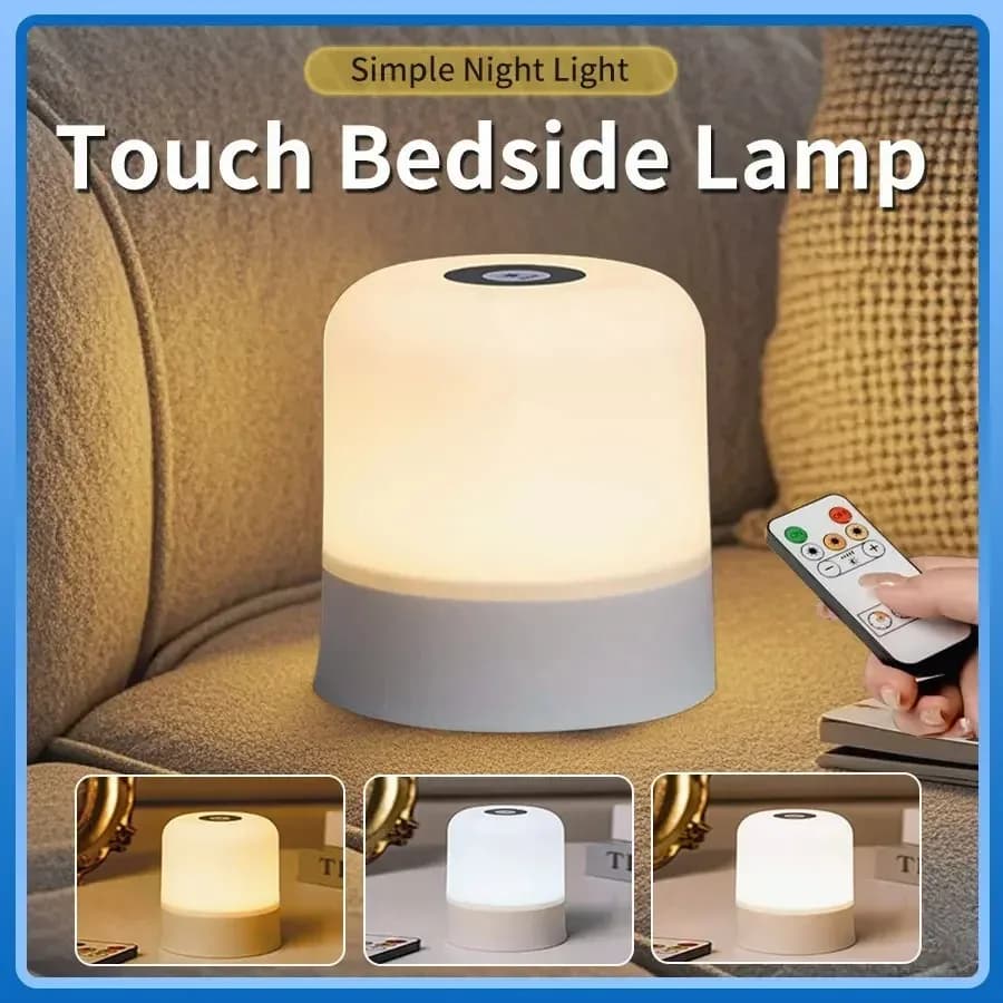 Luce notturna touch dimmerabile Luce notturna ricaricabile con telecomando Lampada da tavolo RGB Luce ambientale per soggiorno camera da letto