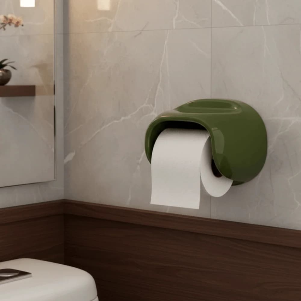 Portarotolo da bagno senza punzonatura Portarotolo da parete impermeabile per carta igienica Scatola di carta igienica in plastica vintage salvaspazio