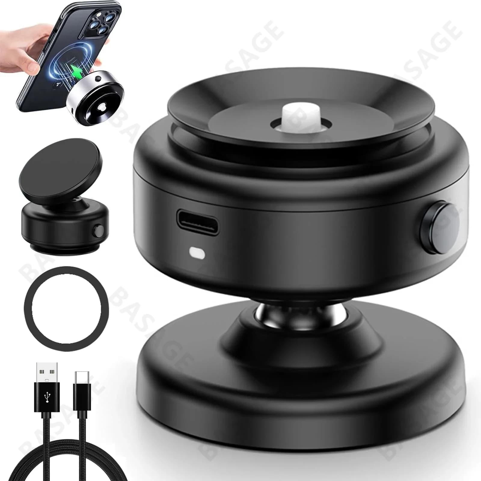 NEW2025 Staffa in lega di adsorbimento di alluminio o aspirapolvere 360 Smartphone per auto per telefono sopra supporto mobile rotante magnetico da 4,7 pollici