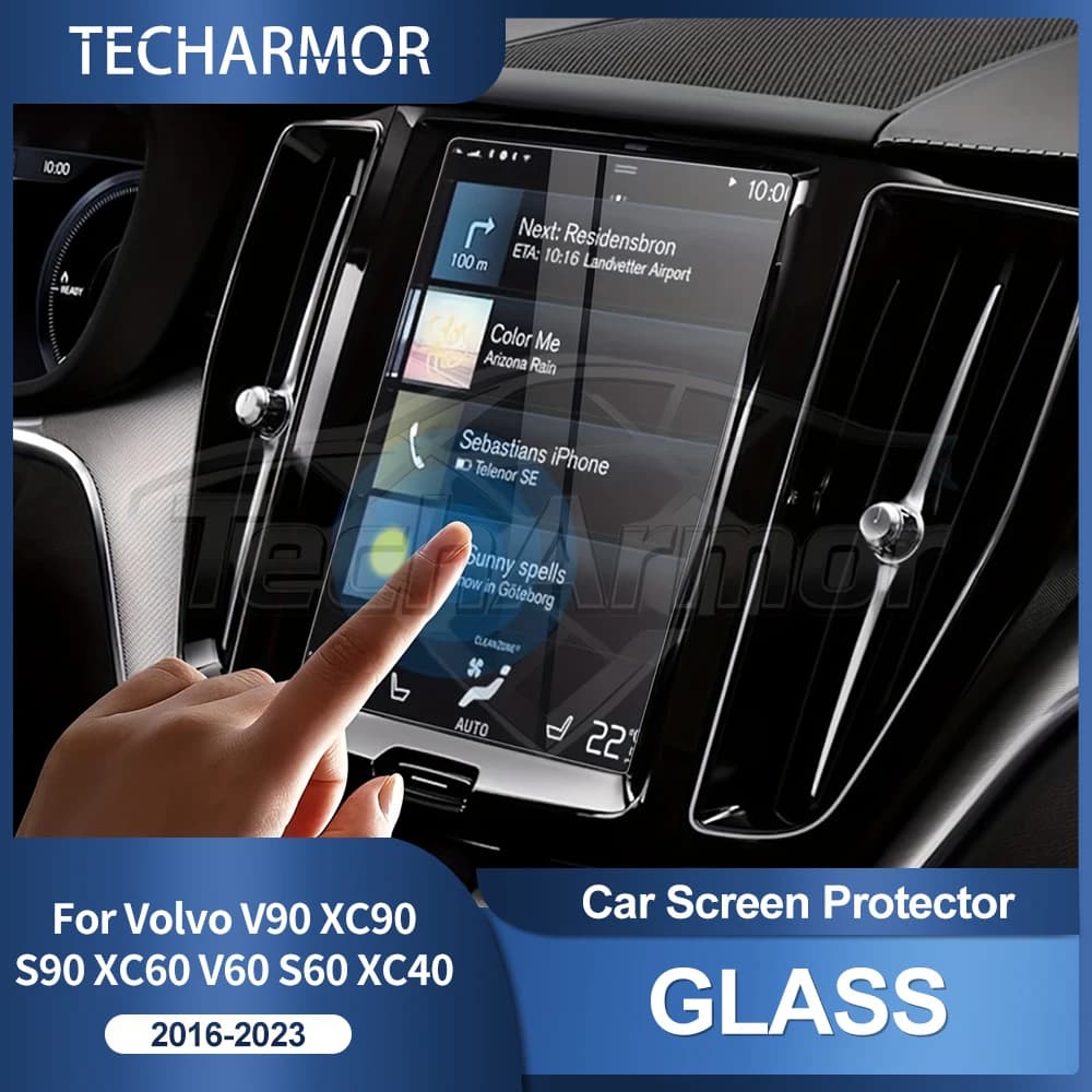 Pellicola protettiva in vetro temperato per auto per Volvo 2016-2023 Protezione per schermo di navigazione GPS per auto Accessori interni per display