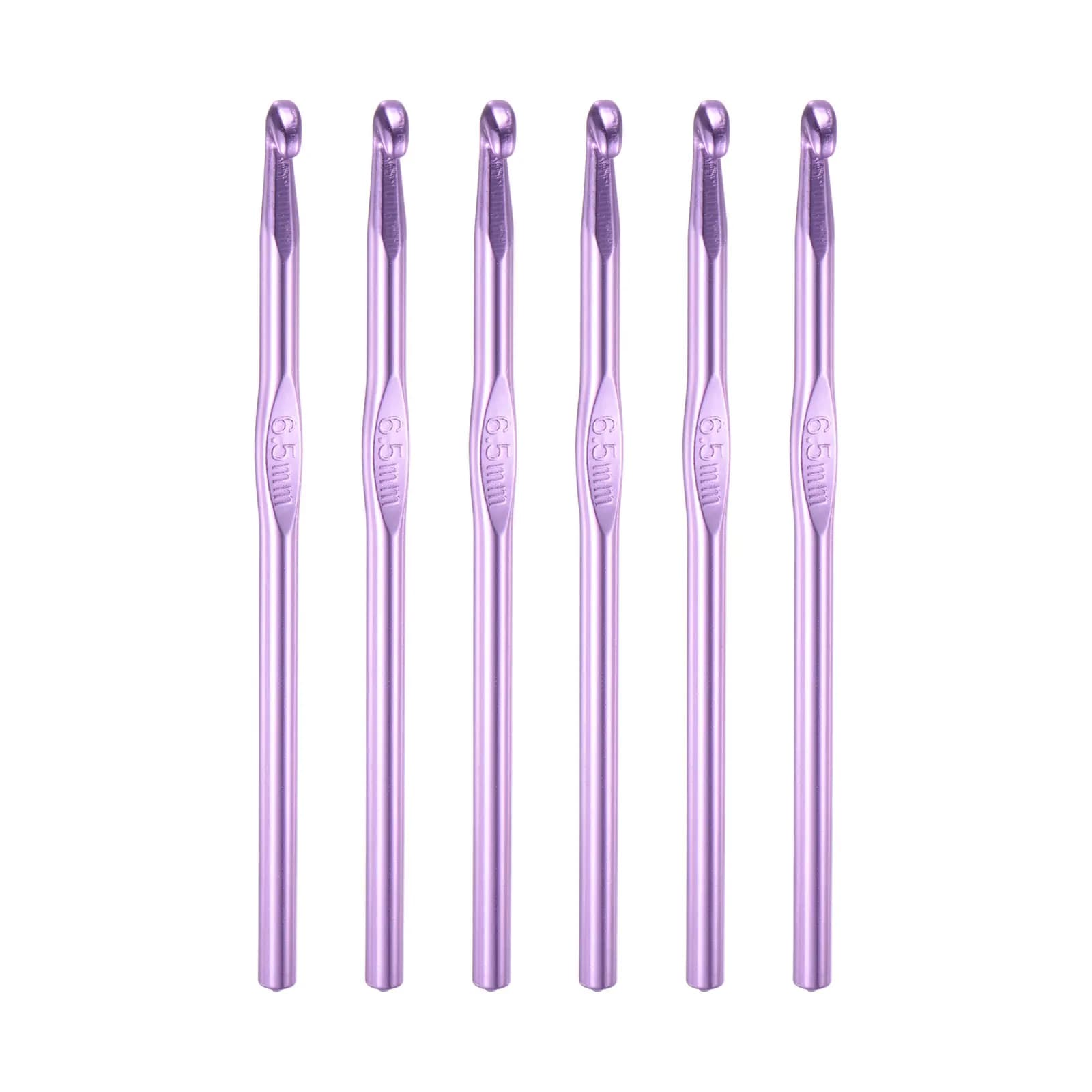 6 pezzi di uncinetto in alluminio da 2 mm-10 mm, ferri da maglia per filato artigianale fai-da-te
