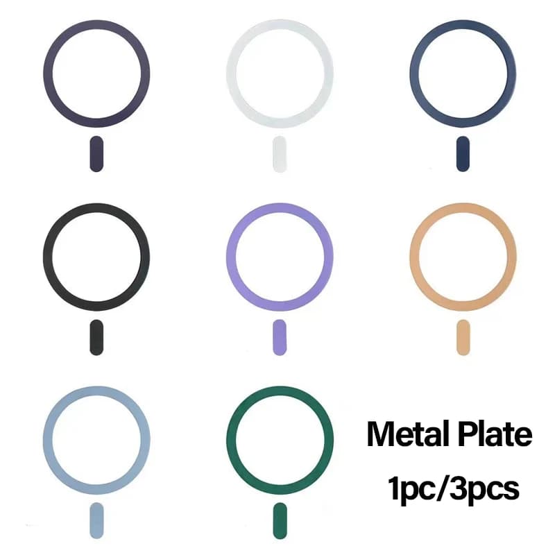 Universal Mobile Phone Metal Ring Plate for Magsafe Wireless Charging Sticker for iPhone Xiaomi Magnet Holder Iron Sheets in Car