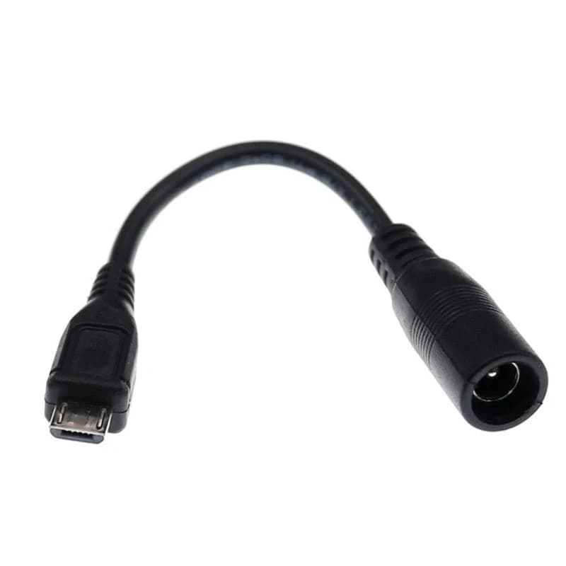 Micro USB to DC Power Cable DC 5.5 x 2.1mm Female Plug 5V Charging Cable for Router Laptop Speaker Modem LED