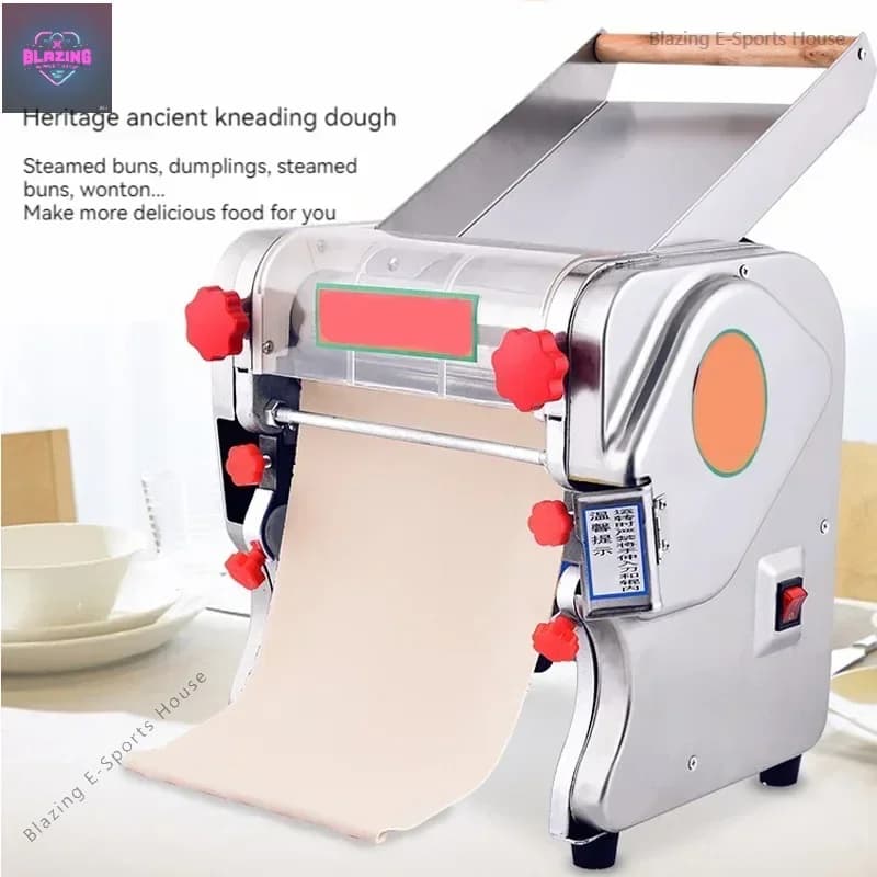 Pressa elettrica per noodle, rullo per pasta, pasta da tavolo in acciaio inossidabile, impastatrice commerciale per gnocchi, 220 V