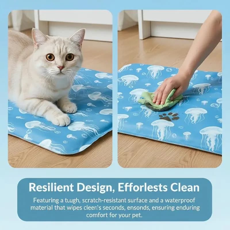 Tappetino Refrigerante per Animali Domestici, Non Tossico, Estivo, per Cani e Gatti, con Gel Autoraffreddante, per Letto, Cuccia, Divano, Pavimento