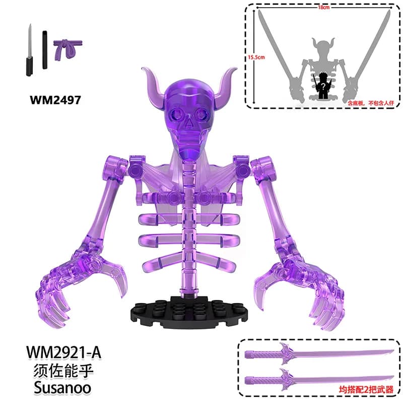 Sasuke Susanoo Anime Mini Mattoni Action Figures Building Block Doll Comic Assemblaggio Giocattoli per Bambini WM6208