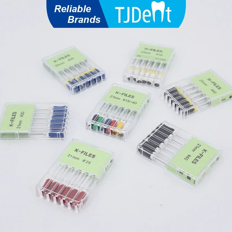 TJDent 6 pz/pacco 21mm 25mm Dentale K-FILE NiTi Flessibile Endo Canalare Uso Manuale Endodonzia Nichel Titanio Strumenti di Trattamento