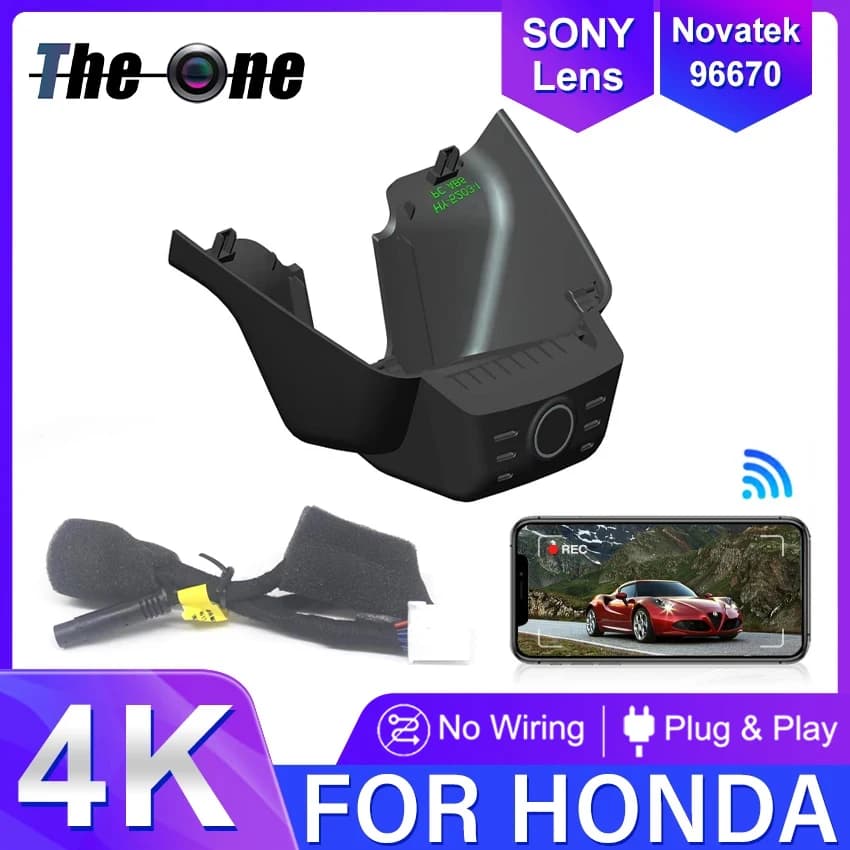 Dash Camera for Honda CR-V CRV CR V Hybrid 6th Gen 2023 2024 2025, Plug and Play 4K Dash Cam for Auto DVR Accessories New For CRV