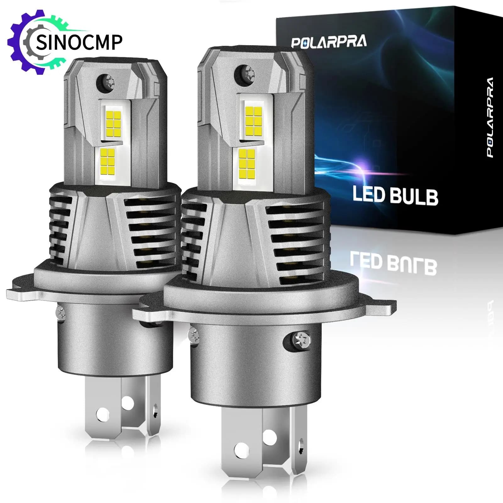 2Pcs 100W H4 LED Headlight Bulbs 9003 HB2 Canbus High Low Beam Car Light 18000LM 600% Brighter 6500K LED Bulb for Toyota Tacoma