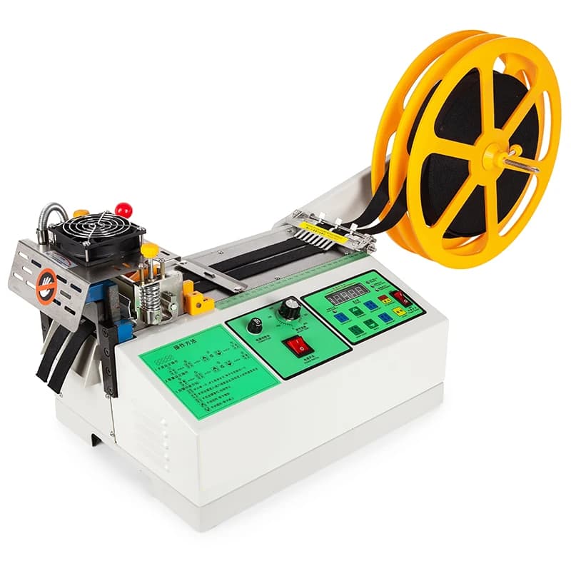 Macchina Automatica per Taglio Nastro Caldo e Freddo, Macchina per Taglio Cinghie in Tessuto, Macchina per Taglio Cerniere, Macchina Automatica per Taglio Velcro, Macchina per Taglio Nastri