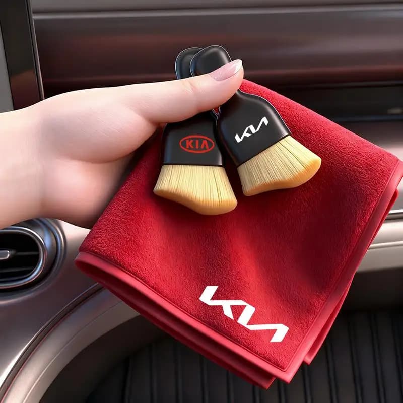 Car Interior Cleaning Tools Microfiber Towels Cleaning Brush for KIA EV6 Stinger RIO Sorento Picanto Ceed Borrego Siros K4