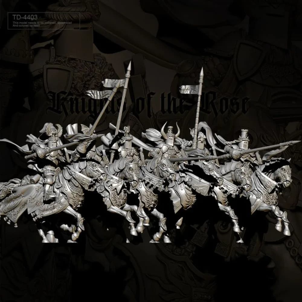 38mm Cavaliere Set 6 pz/pacco Gioco Da Tavolo Scacchi di Guerra FAI DA TE Colorazione Auto-assemblaggio Figurine 3D Stampato Miniature Artigianato In Resina