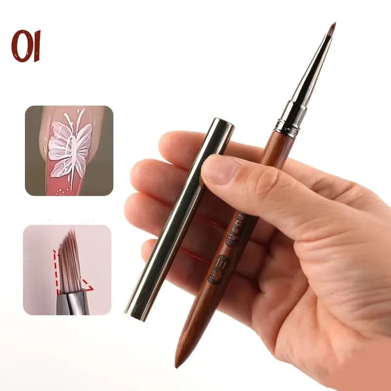 1 Pennello Triangolare per Nail Art, Pennello per Pittura e Disegno, Pennello per Gel Acrilico UV, Strumento per Manicure Fai-da-Te