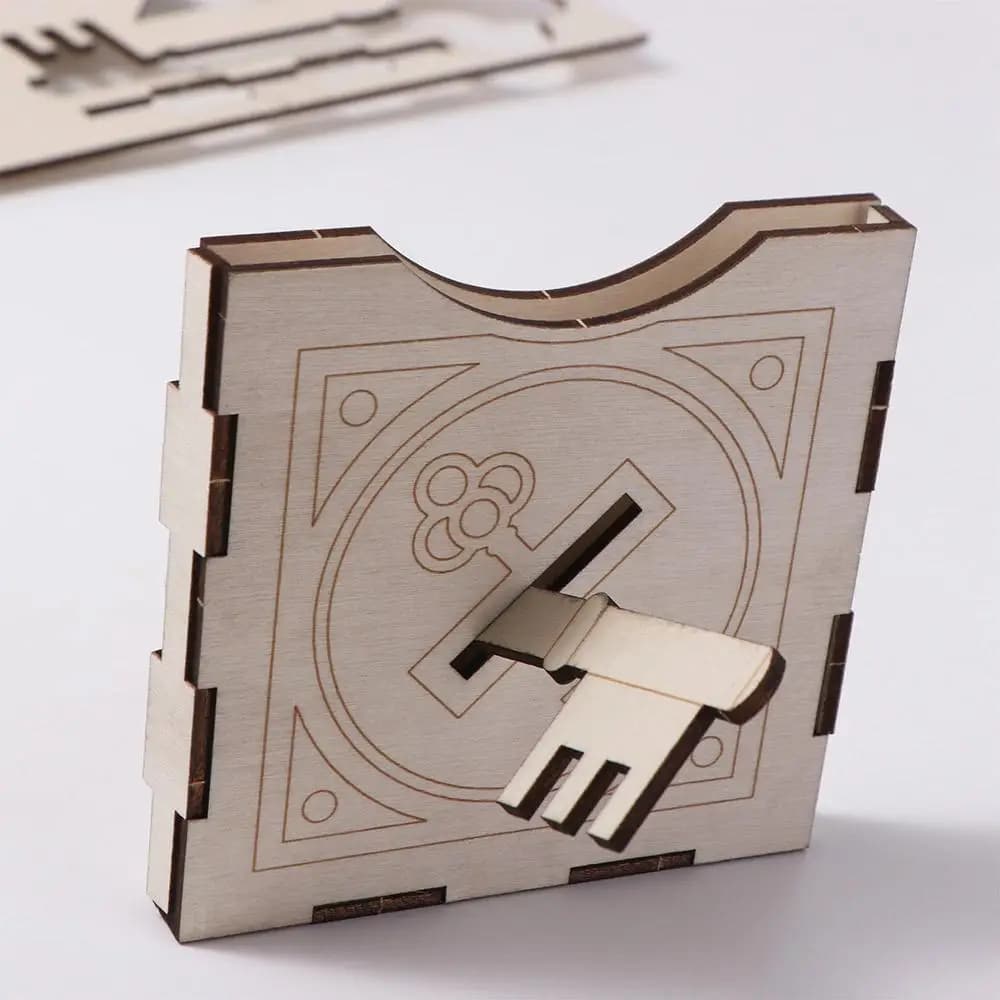 Assembling Wooden DIY Magic Set Educational Wooden Finger Magic Trick Brain Classical Magic Pencil Box for Children