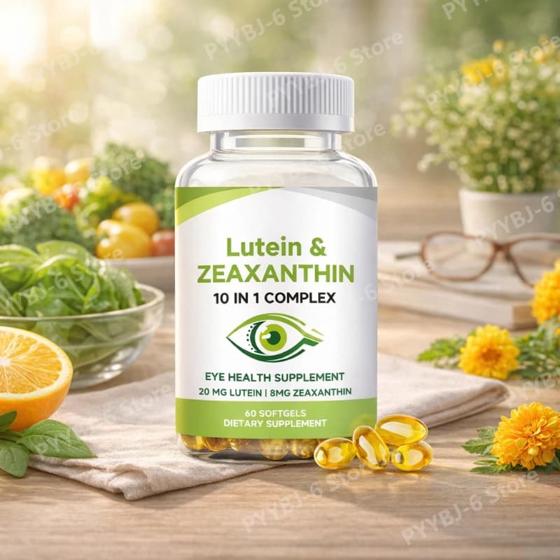 Integratore di Luteina e Zeaxantina, 60 Capsule Molli, Supplemento Alimentare Quotidiano per Adulti, Nutrienti per la Cura degli Occhi, Supporto per il Benessere Oculare Quotidiano