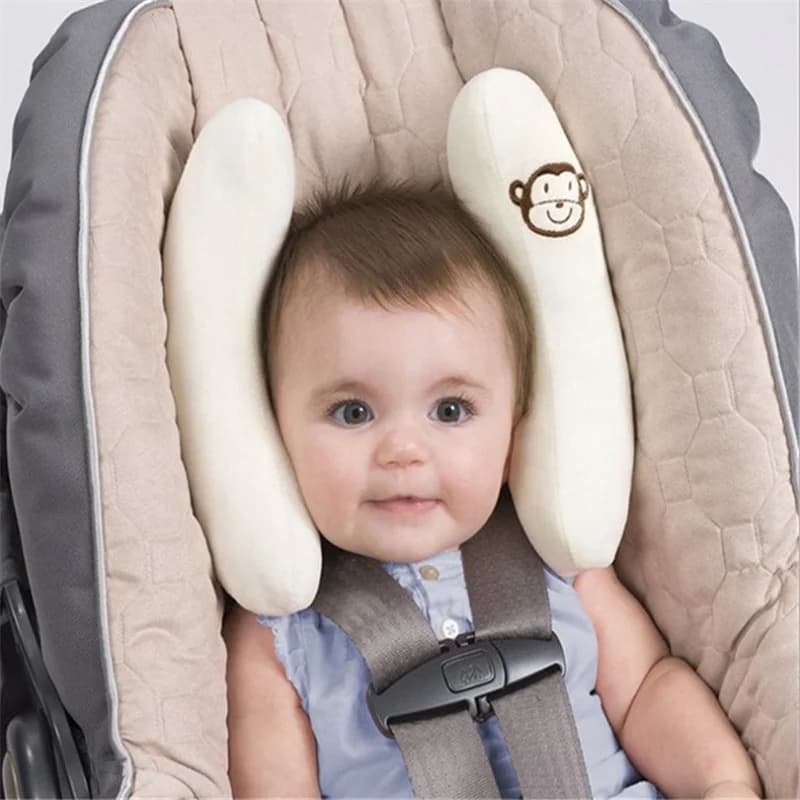 Cuscino per il Collo per Passeggino, Supporto per il Sonno del Bambino, Cuscino Protettivo per la Testa del Seggiolino Auto con Motivi Floreali e Banana